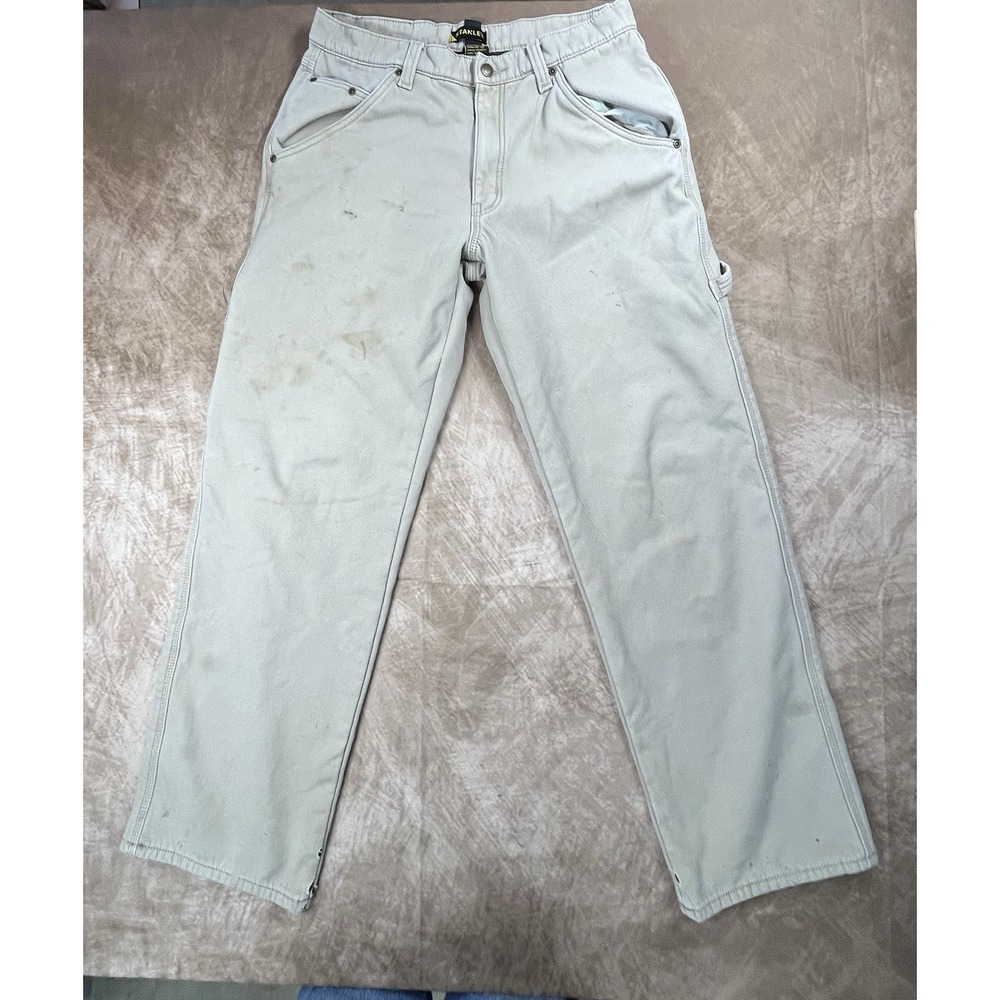 Tan Color Stanley Fleece Lined Canvas Carpenter Pant 34x34